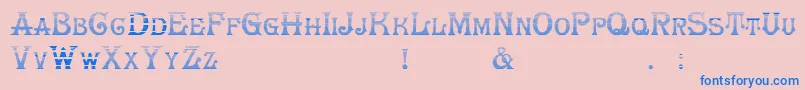 HerrfochGradient Font – Blue Fonts on Pink Background