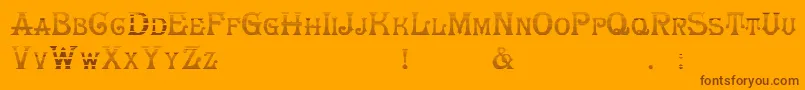HerrfochGradient Font – Brown Fonts on Orange Background