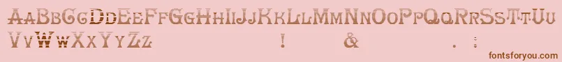 HerrfochGradient Font – Brown Fonts on Pink Background