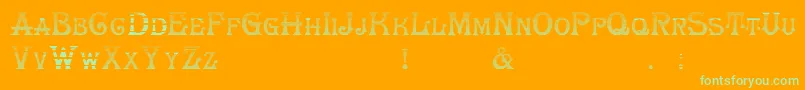 HerrfochGradient Font – Green Fonts on Orange Background