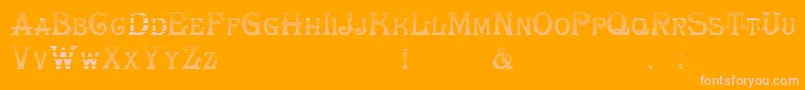 HerrfochGradient Font – Pink Fonts on Orange Background