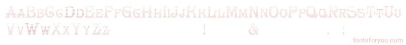 Fonte HerrfochGradient – fontes rosa em um fundo branco