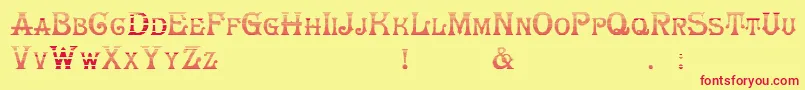 HerrfochGradient Font – Red Fonts on Yellow Background