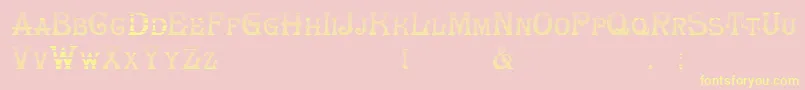 HerrfochGradient-Schriftart – Gelbe Schriften auf rosa Hintergrund