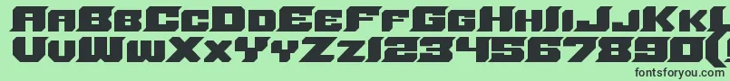 Sharpcore Font – Black Fonts on Green Background