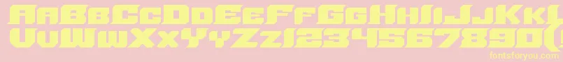 Sharpcore Font – Yellow Fonts on Pink Background