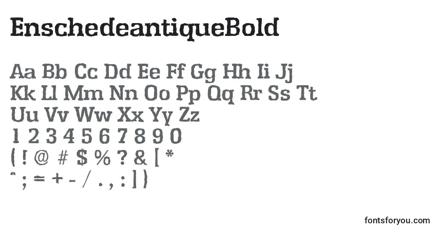 Schriftart EnschedeantiqueBold – Alphabet, Zahlen, spezielle Symbole