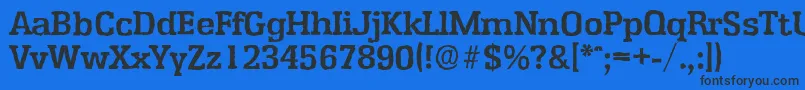 Шрифт EnschedeantiqueBold – чёрные шрифты на синем фоне