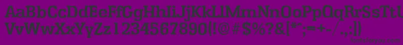 EnschedeantiqueBold-Schriftart – Schwarze Schriften auf violettem Hintergrund