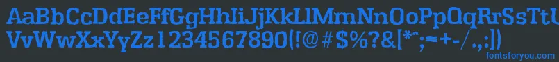 EnschedeantiqueBold Font – Blue Fonts on Black Background
