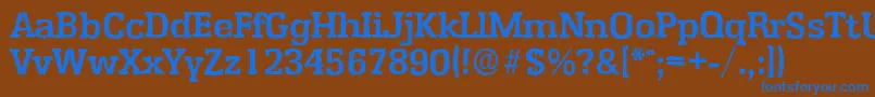 EnschedeantiqueBold Font – Blue Fonts on Brown Background