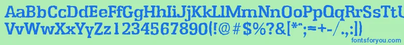 EnschedeantiqueBold Font – Blue Fonts on Green Background