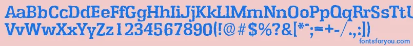 EnschedeantiqueBold Font – Blue Fonts on Pink Background