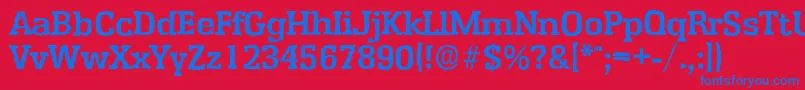 EnschedeantiqueBold Font – Blue Fonts on Red Background