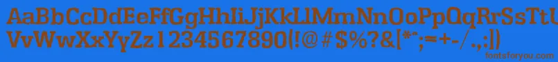 EnschedeantiqueBold Font – Brown Fonts on Blue Background