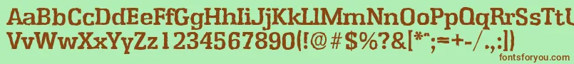 EnschedeantiqueBold Font – Brown Fonts on Green Background