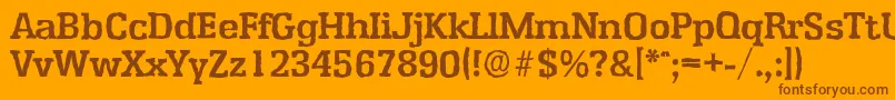 EnschedeantiqueBold Font – Brown Fonts on Orange Background