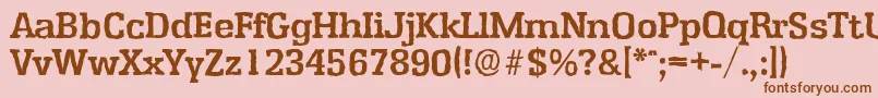 EnschedeantiqueBold Font – Brown Fonts on Pink Background