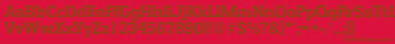 EnschedeantiqueBold Font – Brown Fonts on Red Background