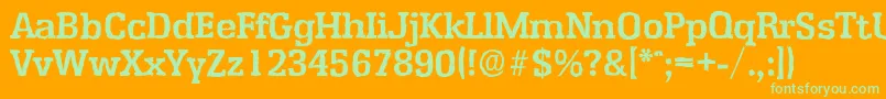 EnschedeantiqueBold Font – Green Fonts on Orange Background