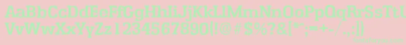 EnschedeantiqueBold Font – Green Fonts on Pink Background