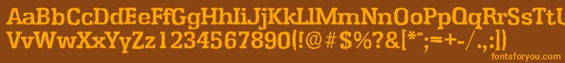 EnschedeantiqueBold Font – Orange Fonts on Brown Background