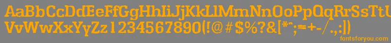 EnschedeantiqueBold Font – Orange Fonts on Gray Background