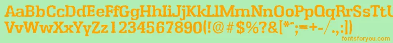 EnschedeantiqueBold Font – Orange Fonts on Green Background