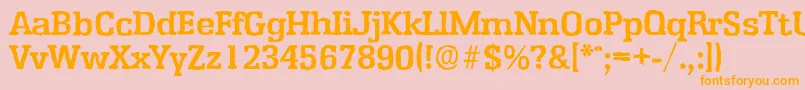 EnschedeantiqueBold Font – Orange Fonts on Pink Background