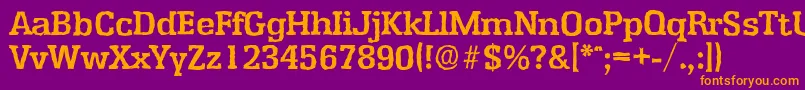 EnschedeantiqueBold Font – Orange Fonts on Purple Background