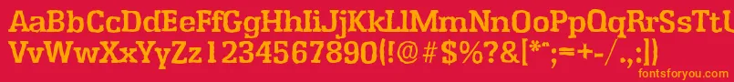 EnschedeantiqueBold Font – Orange Fonts on Red Background