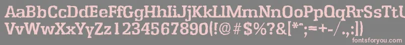 EnschedeantiqueBold Font – Pink Fonts on Gray Background