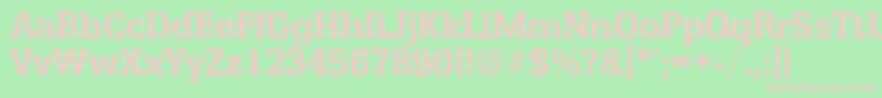 EnschedeantiqueBold Font – Pink Fonts on Green Background