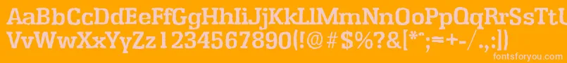 EnschedeantiqueBold Font – Pink Fonts on Orange Background