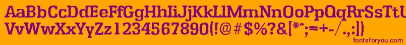 EnschedeantiqueBold Font – Purple Fonts on Orange Background