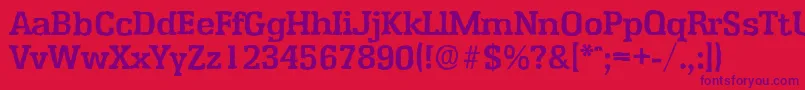 EnschedeantiqueBold Font – Purple Fonts on Red Background