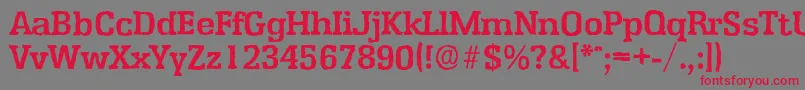 EnschedeantiqueBold Font – Red Fonts on Gray Background