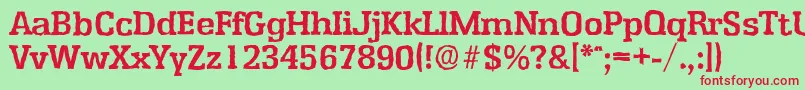 EnschedeantiqueBold Font – Red Fonts on Green Background