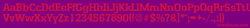 フォントEnschedeantiqueBold – 紫の背景に赤い文字
