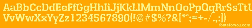 EnschedeantiqueBold Font – Yellow Fonts on Orange Background