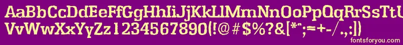 EnschedeantiqueBold Font – Yellow Fonts on Purple Background