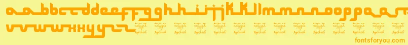 SlDropsOfMoonlight Font – Orange Fonts on Yellow Background