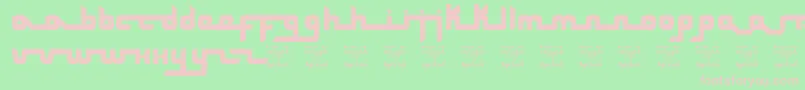 Czcionka SlDropsOfMoonlight – różowe czcionki na zielonym tle