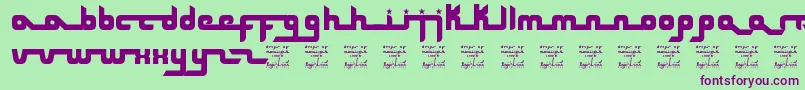 SlDropsOfMoonlight Font – Purple Fonts on Green Background