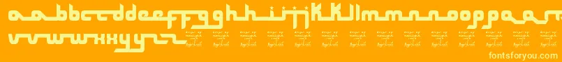 SlDropsOfMoonlight Font – Yellow Fonts on Orange Background