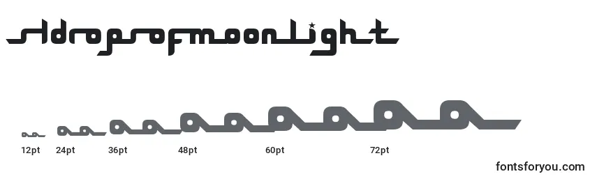 Größen der Schriftart SlDropsOfMoonlight
