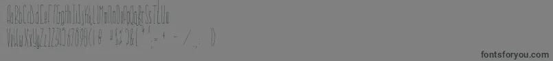 Czcionka Everglow – czarne czcionki na szarym tle