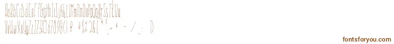 Czcionka Everglow – brązowe czcionki na białym tle