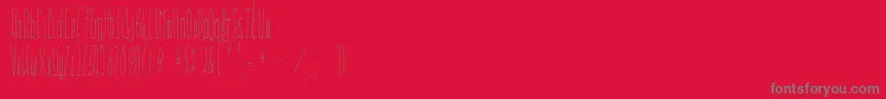 Everglow Font – Gray Fonts on Red Background