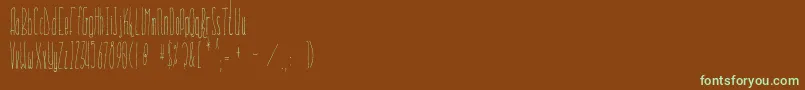 Czcionka Everglow – zielone czcionki na brązowym tle
